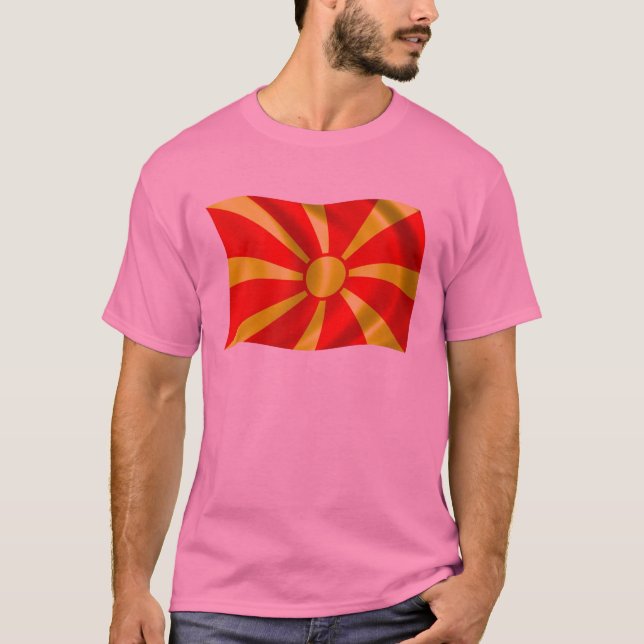 T-shirt Chemise au drapeau de Macédoine (Devant)