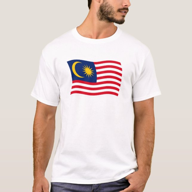 T-shirt Chemise au drapeau de Malaisie (Devant)