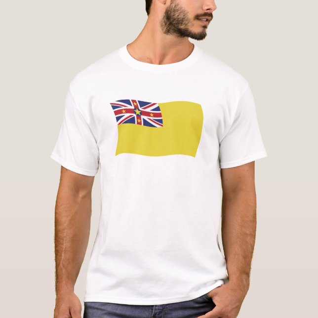 T-shirt Chemise au drapeau de Nioué (Devant)