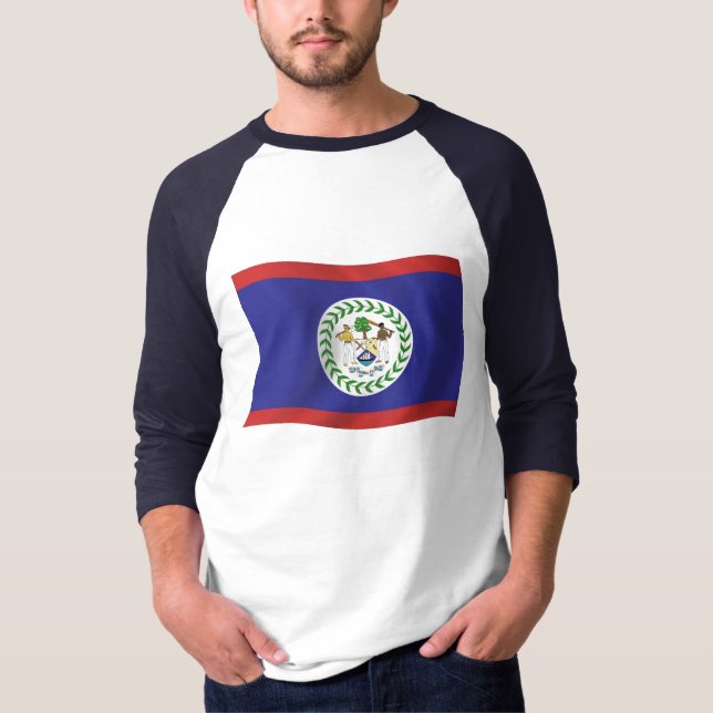 T-shirt Chemise au drapeau du Belize (Devant)