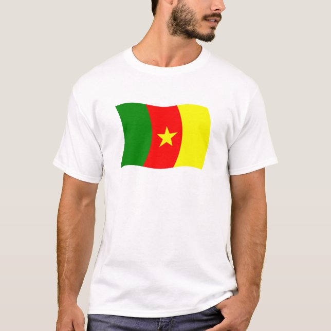 T-shirt Chemise au drapeau du Cameroun (Devant)