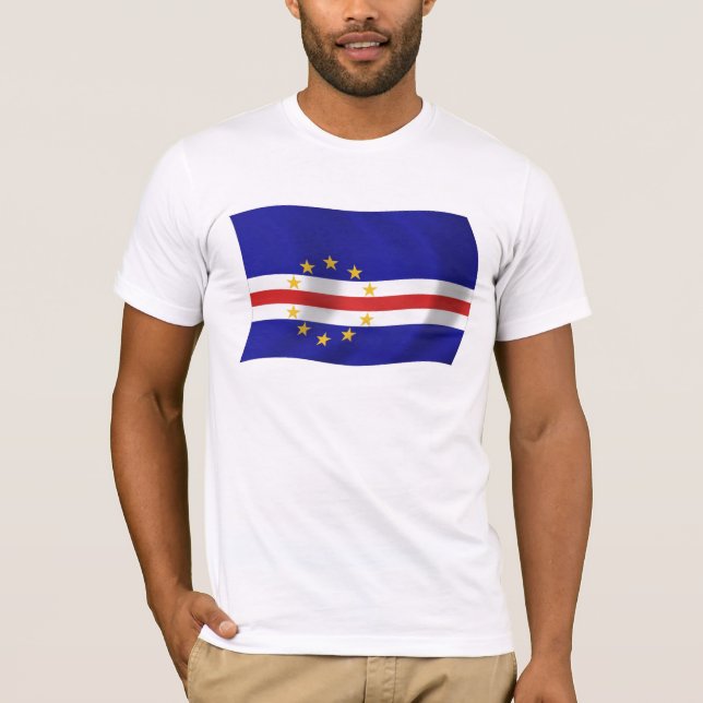 T-shirt Chemise au drapeau du Cap-Vert (Devant)