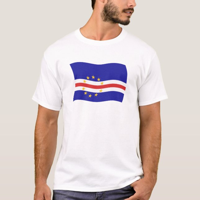 T-shirt Chemise au drapeau du Cap-Vert (Devant)