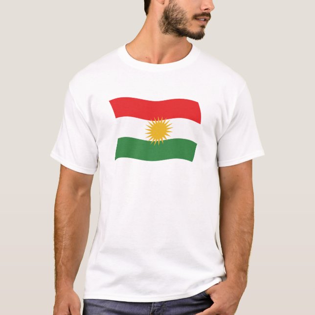 T-shirt Chemise au drapeau du Kurdistan (Devant)