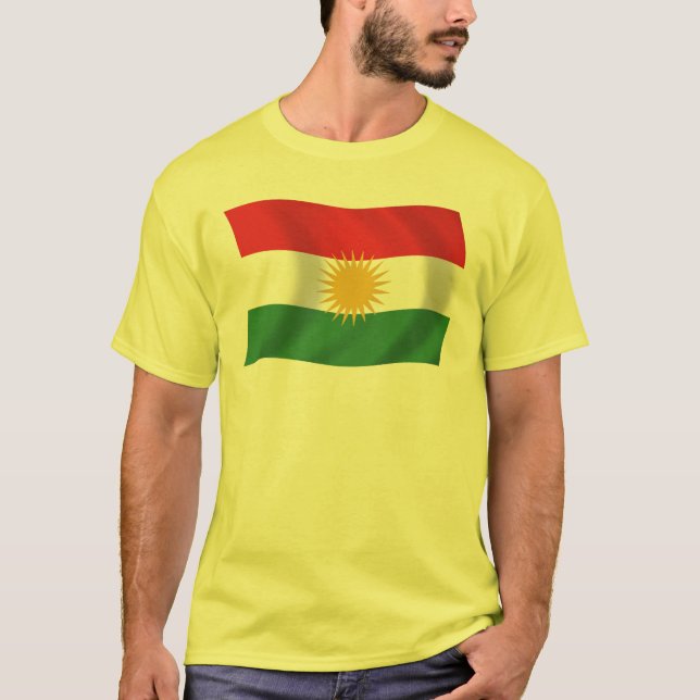 T-shirt Chemise au drapeau du Kurdistan (Devant)