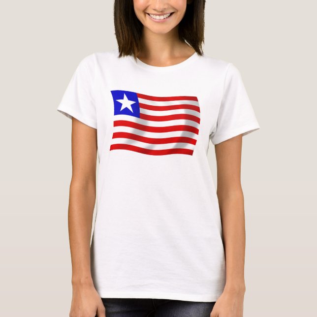 T-shirt Chemise au drapeau du Liberia (Devant)