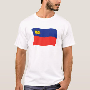 T-shirt Chemise au drapeau du Liechtenstein