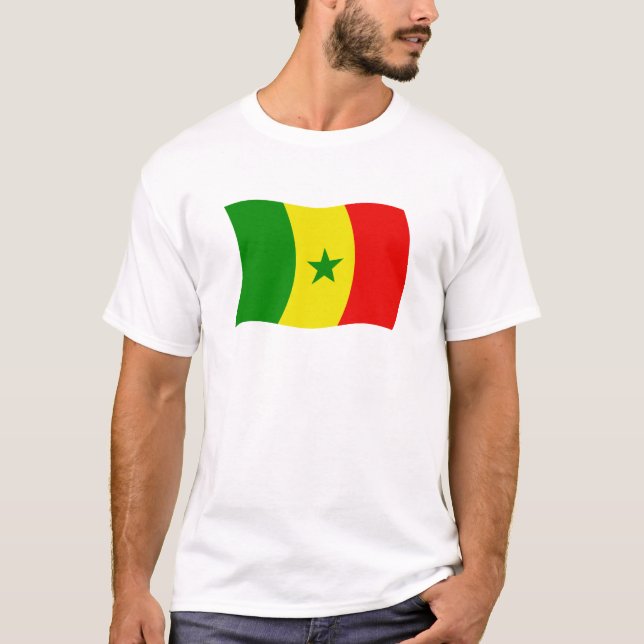 T-shirt Chemise au drapeau du Sénégal (Devant)