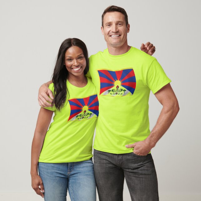 T-shirt Chemise au drapeau tibétain (Unisexe)