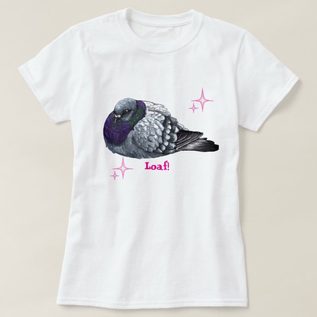 T-shirt Chemise au Pigeon Mignon (Design devant)