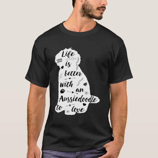 T-shirt Chemise Aussiedoodle Conception Pour Aussiedoodle  (Devant)