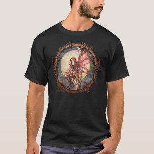 T-shirt Chemise automne rouge fée fantaisie fantasy gothiq