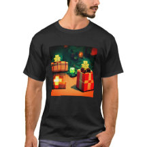 Chemise avec cadeaux Style Minecraft
