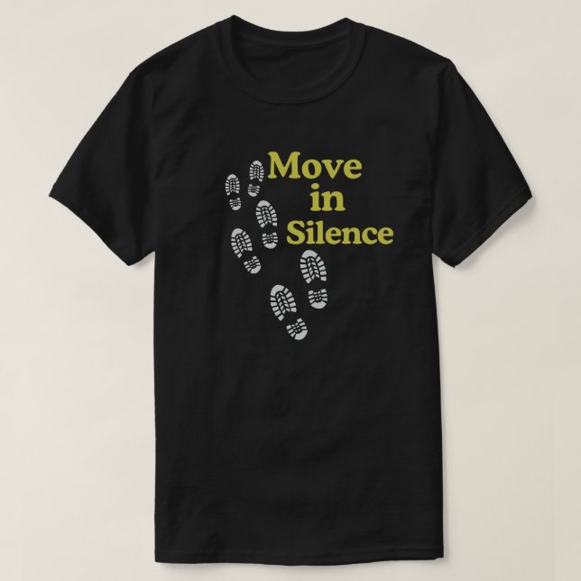 T-shirt Chemise avec citation Move in Silence et empreinte (Design devant)
