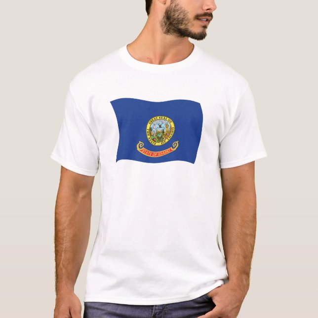 T-shirt Chemise avec drapeau de l'Idaho (Devant)