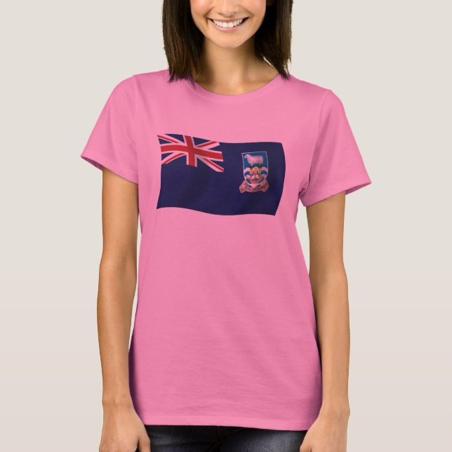 T-shirt Chemise avec Drapeau des Îles Malouines (Devant)