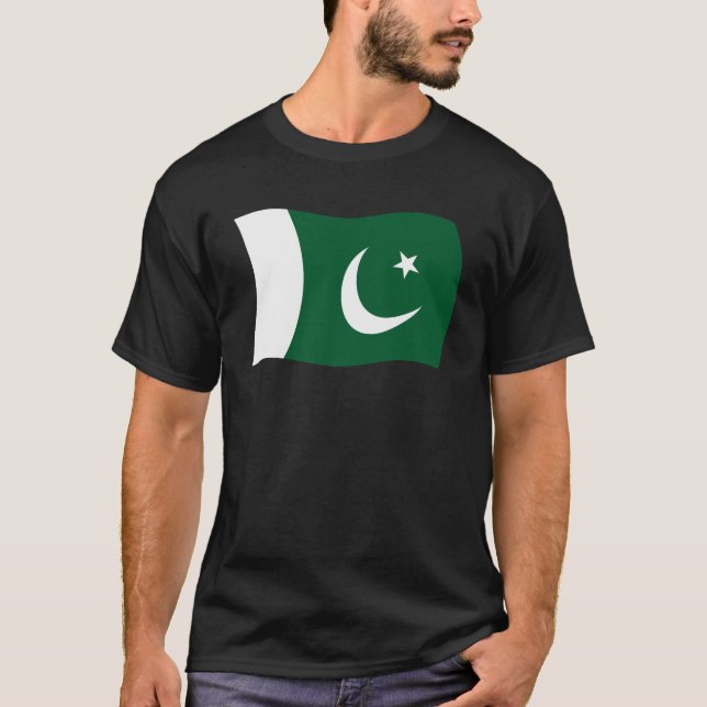 T-shirt Chemise avec drapeau du Pakistan (Devant)