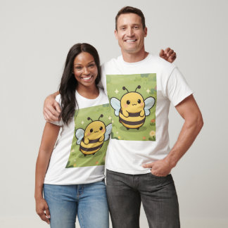 T-shirt Chemise avec mascotte d'abeille mignonne – Prairie