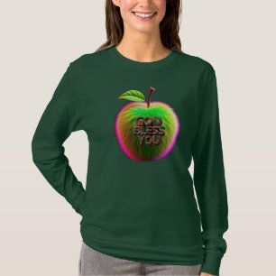 T-shirt chemise avec motif pomme verte