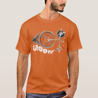 T-shirt chemise avec platine vinyle comme amis aux vibes r