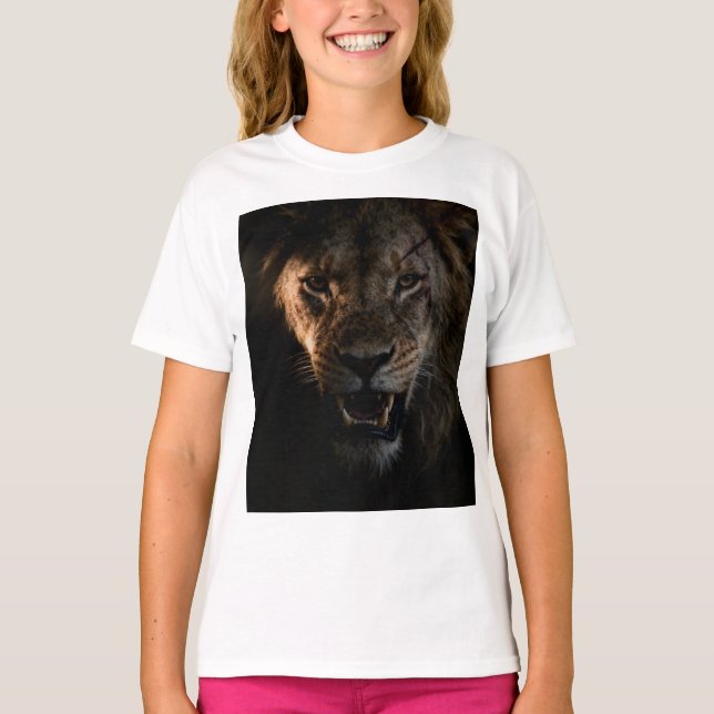 T-shirt chemise avec un lion (Devant)