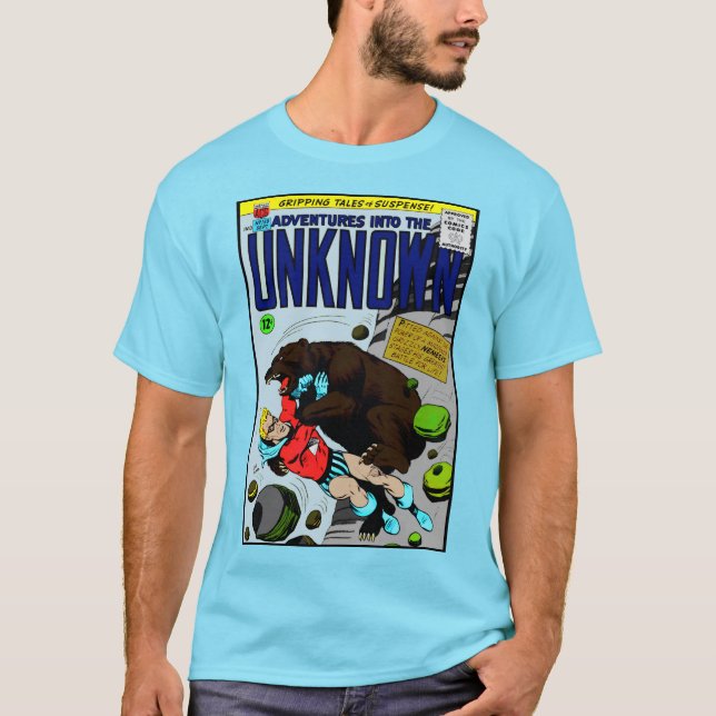 T-shirt Chemise 'Aventure dans l'inconnu' bande dessinée d (Devant)
