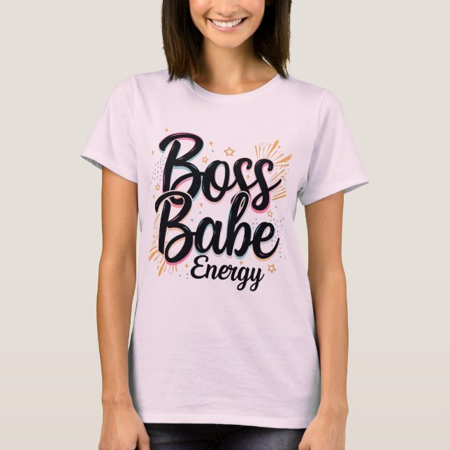 T-shirt Chemise Babe Boss Black & Silver (Devant)