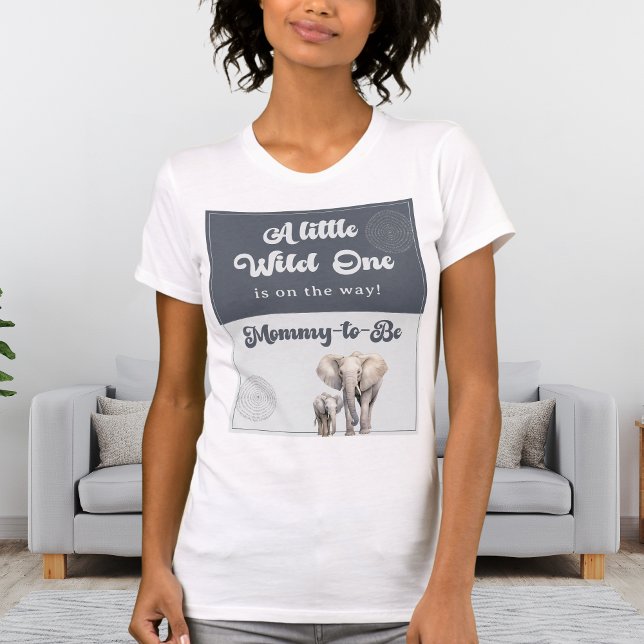 T-shirt Chemise Baby shower Safari Elephant Mommy-to-Be (Créateur téléchargé)