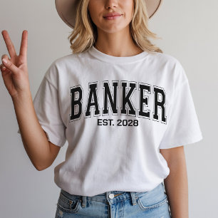 T-shirt Chemise bancaire personnalisée, cadeau financier p
