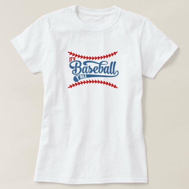 T-shirt Chemise Baseball Y'All (Design devant)