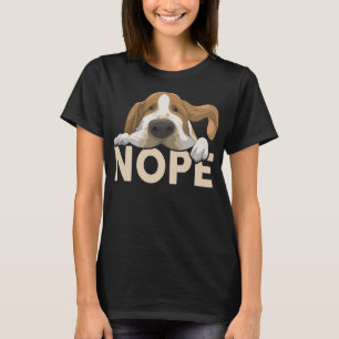 T-shirt Chemise Basset Hound Nope Chien Lazy Drôle Hommes