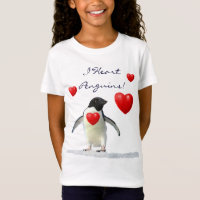 Chemise Bébé-Poupée Cute I Heart Penguins Animal-L