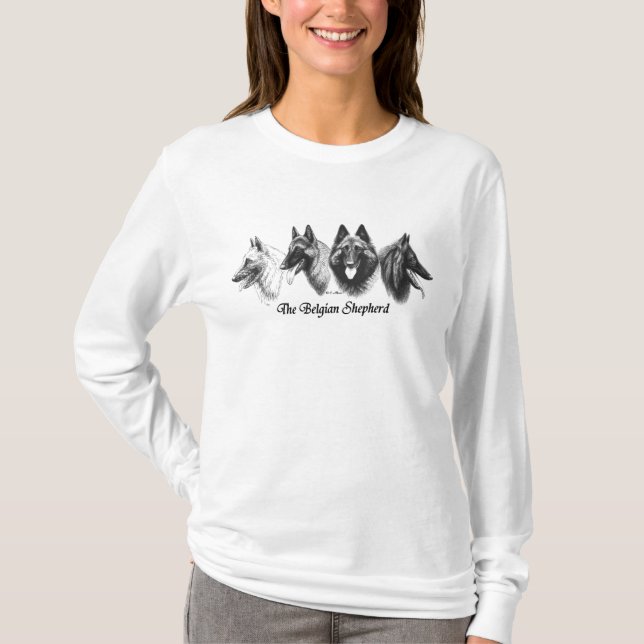 T-shirt Chemise belge de dames de Tervuren Malinois de (Devant)