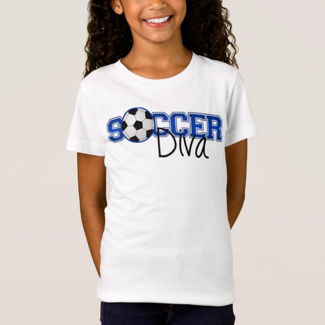 T-Shirt Chemise Bella Babydoll pour filles de football (Devant)