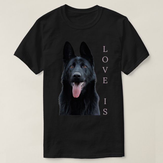 T-shirt Chemise Berger Allemand Noir Chepard Chien Chepard (Design devant)