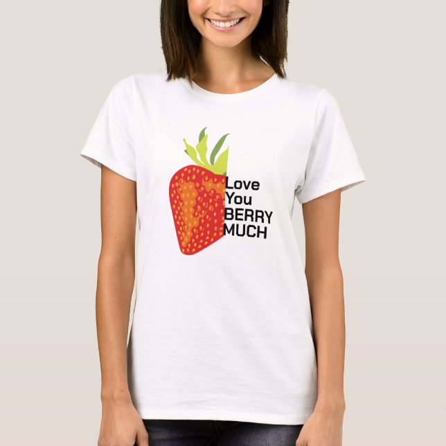 T-shirt Chemise Berry pour femmes, fraise rétro (Devant)