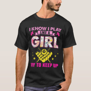 T-shirt Chemise Billard Drôle Pour Femmes Pool Billard Bil