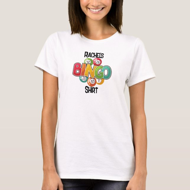 T-shirt Chemise Bingo de nom personnalisé (Devant)