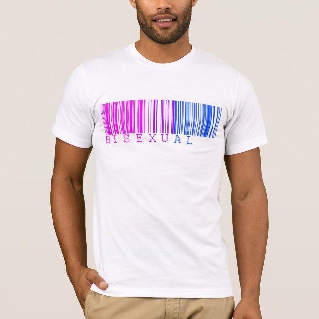 T-shirt Chemise bisexuelle de code barres (Devant)