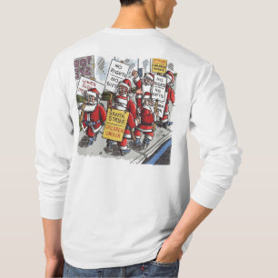 T-shirt chemise blanche à manches longues dos Santa Strike
