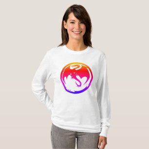 T-shirt Chemise blanche à manches longues pour femmes Neon
