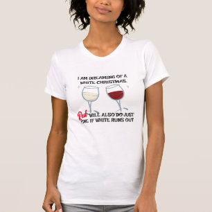 T-shirt Chemise blanche à vin de Noël - Drôle Tee de vacan