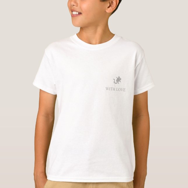 T-shirt CHEMISE BLANCHE AVEC AMOUR petite (Devant)