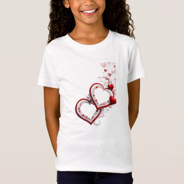 T-Shirt chemise blanche cœur (Devant)