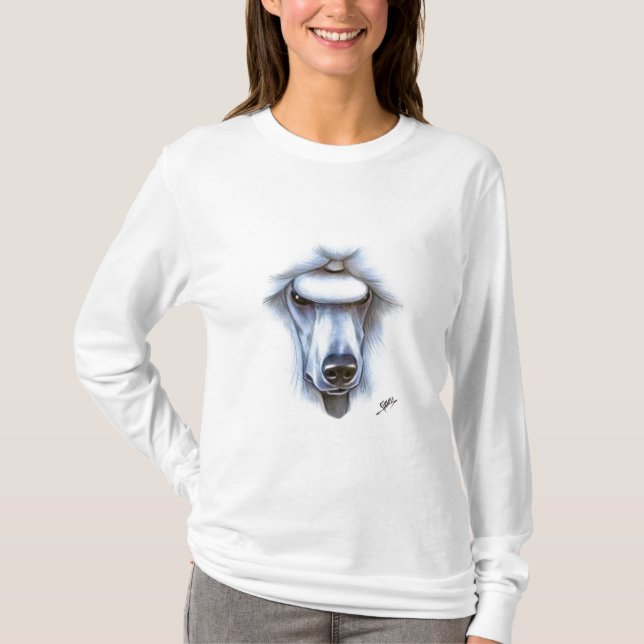 T-shirt Chemise blanche de caniche standard (Devant)