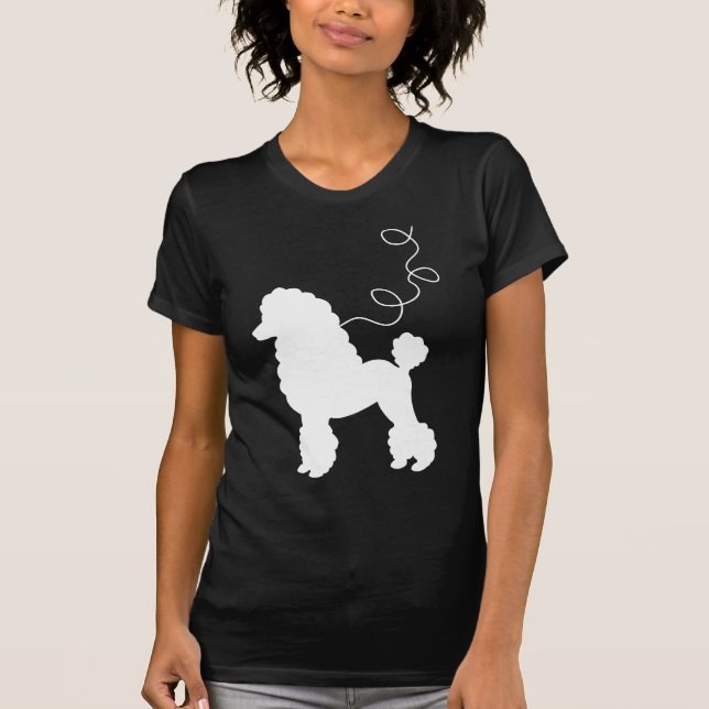 T-shirt Chemise blanche de jupe de caniche (Devant)