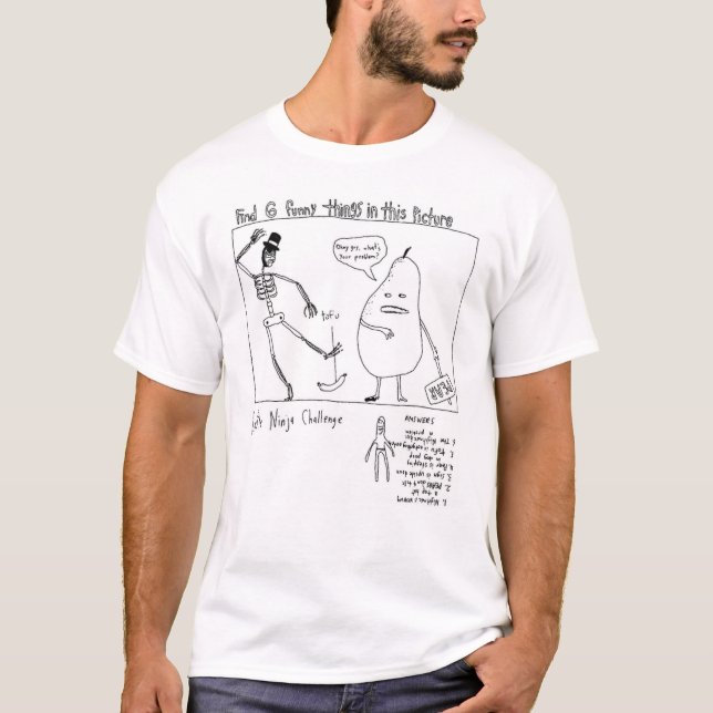 T-shirt Chemise blanche de Ninja/cauchemar (Devant)