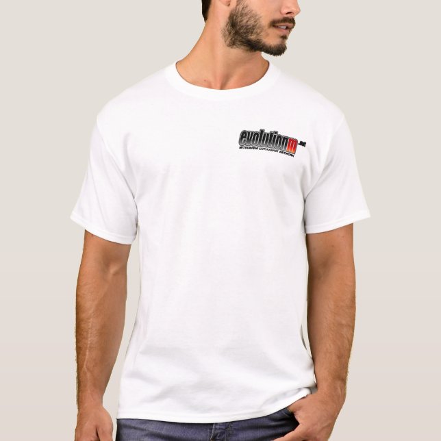 T-shirt Chemise blanche d'EvolutionM.Net (arrière avec le (Devant)