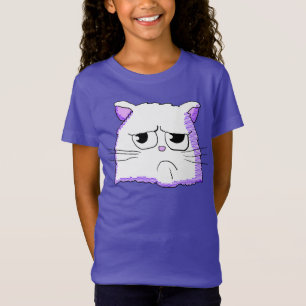 T-Shirt Chemise blanche grincheuse de chat