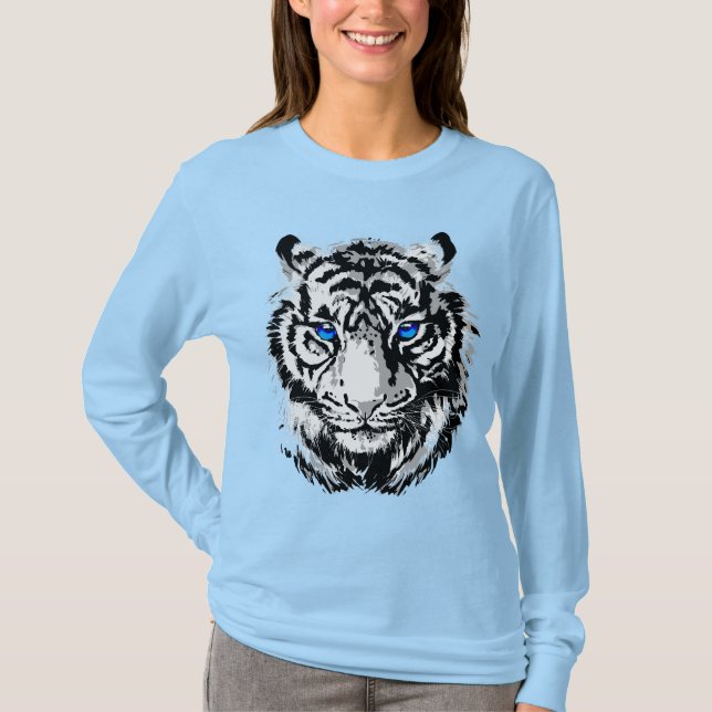 T-shirt Chemise blanche Tiger - Chemise femme Tiger (Devant)